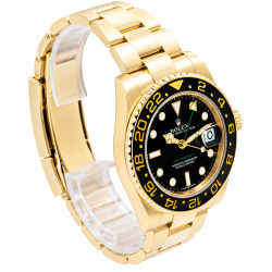 Rolex GMT Master II 40MM Black Dial 116718LN 18K YG Watch